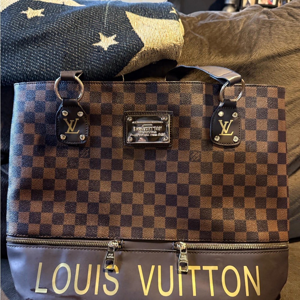 Louis Vuitton Brown Checkered Tote